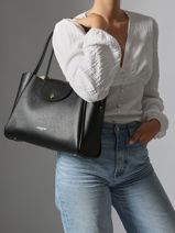 Schoudertas Ida Double Leder Lancaster Zwart ida double 85-vue-porte